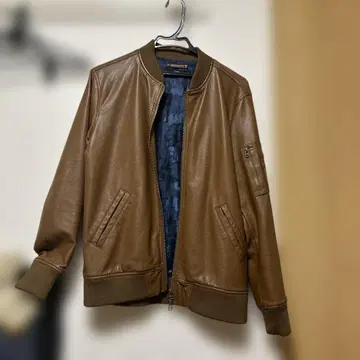 브라운 가죽 자켓 L 사이즈 차오패닉