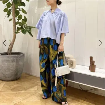 24 SS 완판 컬러 MACPHEE 코튼 브로드 개더 블라우스