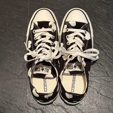 CONVERSE (컨버스) 올스타 블랙 원단 하트 무늬