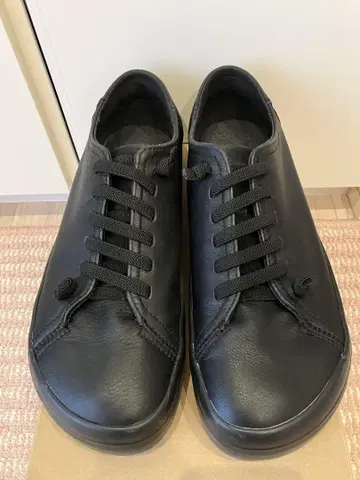 MUJI Labo 신사 가죽 로우컷 스니커즈 27.5cm 블랙