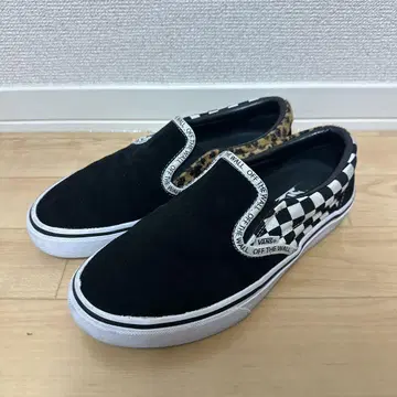 VANS 슬립온 블랙/체크/레오파드 무늬