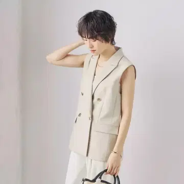 노리즈소피 워셔블 베스트 베이지