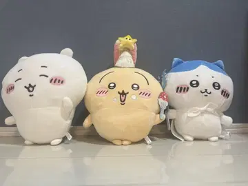 치이카와 봉제 인형 세트 (하치와레, 토끼, 치이카와)