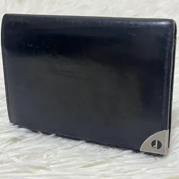 dunhill 명함 지갑 카드 케이스 광택 블랙 가죽