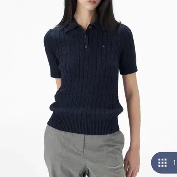 TOMMY HILFIGER 케이블 폴로 니트