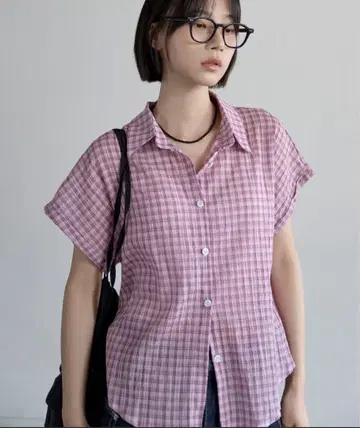 체크 셔츠 반팔 셔츠