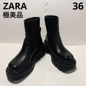 컨디션 최상 ZARA 부츠 사이드 지퍼 통굽 36 (약 23cm)