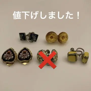 다색 꽃무늬 귀걸이 세트