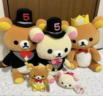 리락쿠마 봉제 인형 묶음 판매 5개 5주년 세트