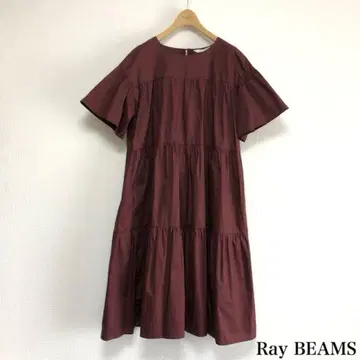 Ray BEAMS 와이드 원피스 절개 원피스 넉넉한 원피스