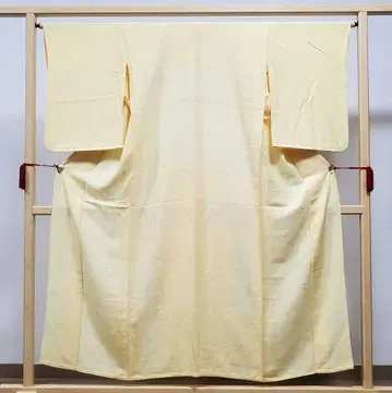 A 홑옷 작은 꽃 원단 패턴 노란색 순수 실크 이로무지 기모노 21