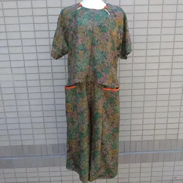 기모노 리메이크 명주 팬츠 셋업 루즈한 사이즈 M~L