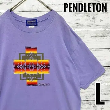 PENDLETON 펜들턴 티셔츠 보라색 프린트 코튼 [L]