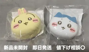 치이카와 얼굴 미니 실리콘 파우치 (토끼, 하치와레 세트)