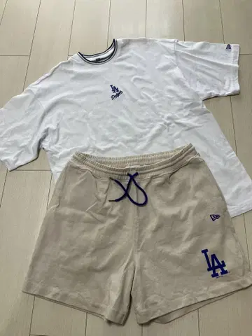 NEWERA 로스앤젤레스 다저스 티셔츠 숏팬츠 세트 사이즈 L