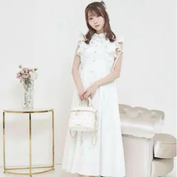 rosemuse 원피스 flare shirt dress white