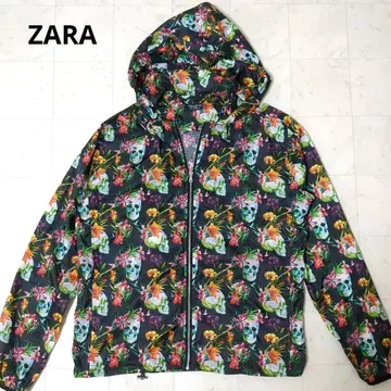 ZARA MAN 보타니컬 해골 윈드브레이커