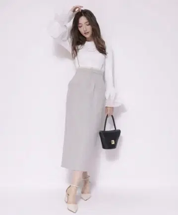 대특가 Apuweiser-riche 서스펜더 하이웨스트 타이트 스커트 0