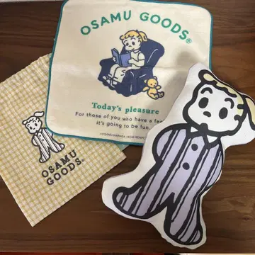 OSAMU GOODS 오사무 굿즈 질 세트 복조리, 손수건, 미니 쿠션