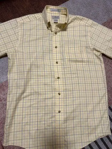 L.L.Bean 체크 셔츠 남성용 반팔 셔츠