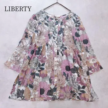 하늘하늘한 Savoir x LIBERTY 핀턱 블라우스 실크 혼방 고급