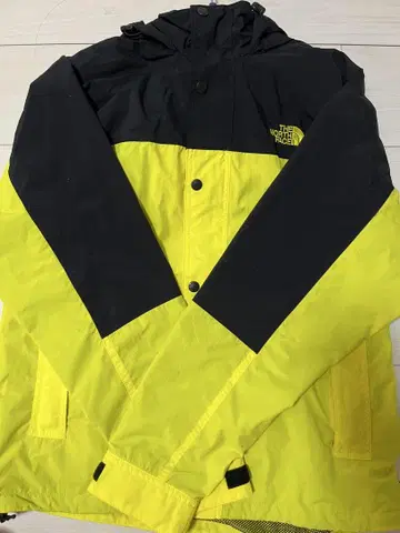 THE NORTH FACE 나일론 재킷 검정/노랑