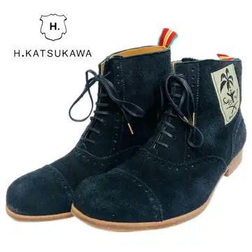 H.Katsukawa 스웨이드 부츠 블랙 8 / 레어 디자이너
