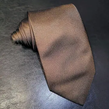 로버트프레이저 넥타이 브라운 무지 카스미 직조