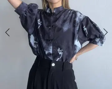 HARE 차이나 셔츠 블랙 하레
