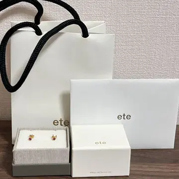 ete 에테 루비 귀걸이 골드 새상품급