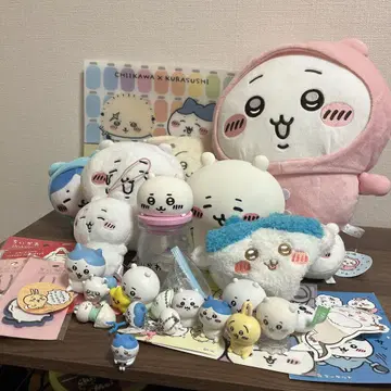 치이카와 (먼작귀) 묶음 상품 봉제 인형 씰 키링 룸 라이트 새상품급