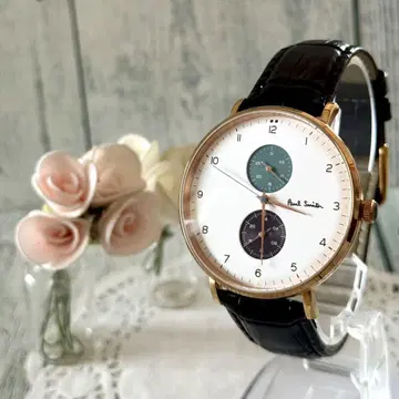 [레어] Paul Smith 폴스미스 손목시계 라운드 데이트 골드.