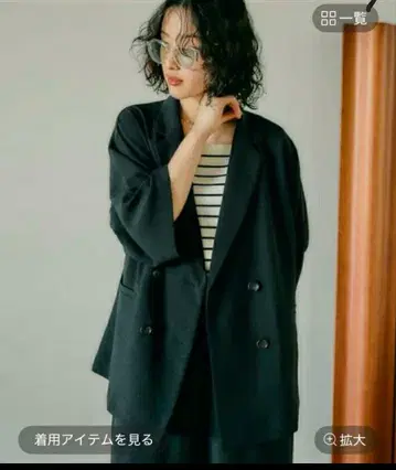 [렙심] 린넨 라이크 린넨 자켓 블랙 루즈 W 5분 소매