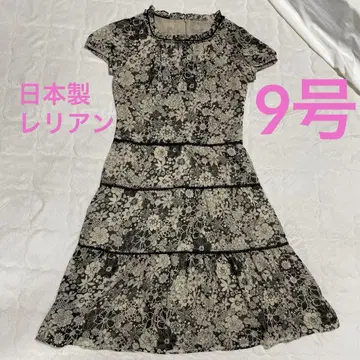 [일본제 레리안] 흑백 꽃무늬 원피스 9호