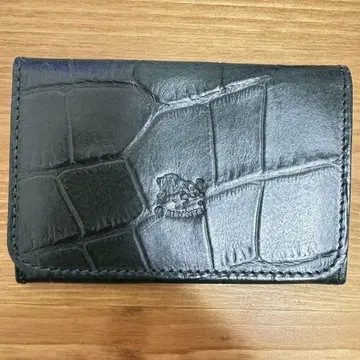 [컨디션 최상] 일비종떼 가죽 명함지갑 / 크로커다일 패턴 / 천연 가죽