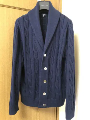 Maker's Shirt 가마쿠라 코튼 케이블 가디건 파랑 48