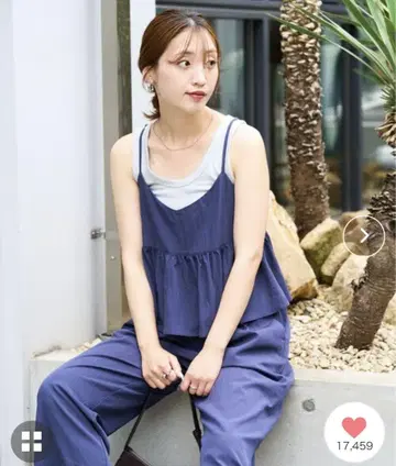 FREAK'S STORE 와셔 가공 캐미 팬츠 셋업 네이비