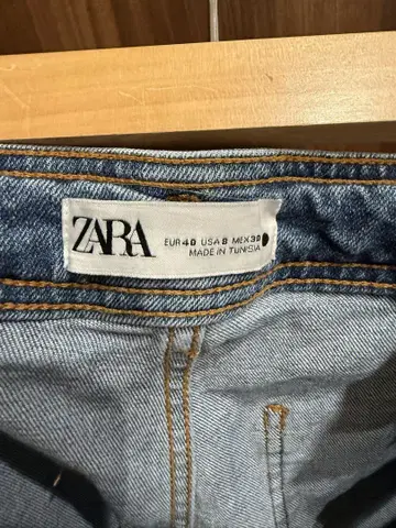 ZARA 부츠컷 데님 프린지 헴