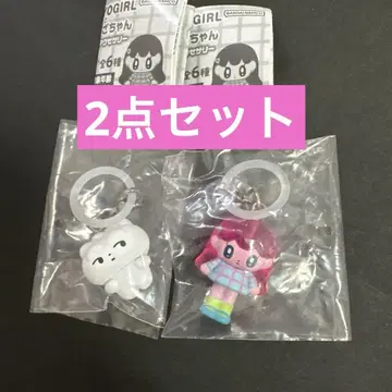 MONYOGIRL과 교자 짱 메지루시 액세서리 2점 세트 핑크