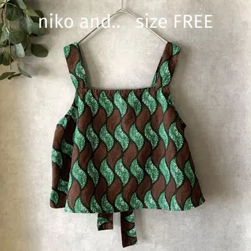 moyanecri x niko and.. 아프리카 패턴 상의 백리본