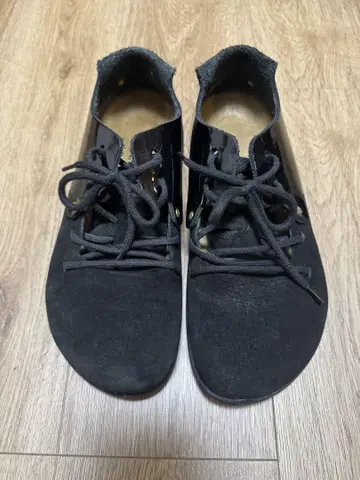 BIRKENSTOCK Montana 블랙 스웨이드 에나멜 41