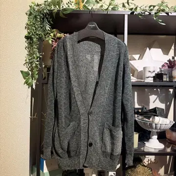 Dries Van Noten 라메 혼방 그레이 가디건 / Small