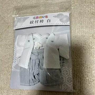 쿠마메이트 봉제인형 의상 몬츠키 하카마 화이트