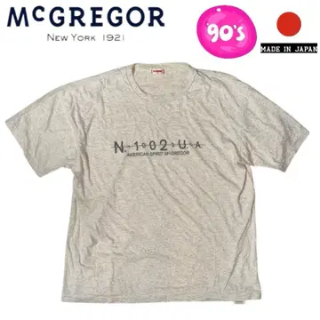 80년대 McGREGOR 그레이 NEW YORK 반팔 티셔츠