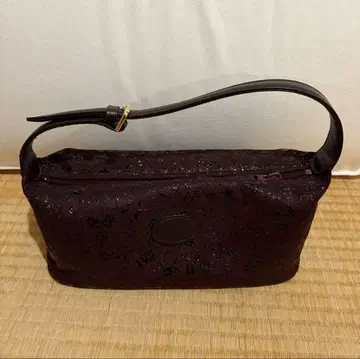인덴야 핸드백 꽃무늬 와인 레드