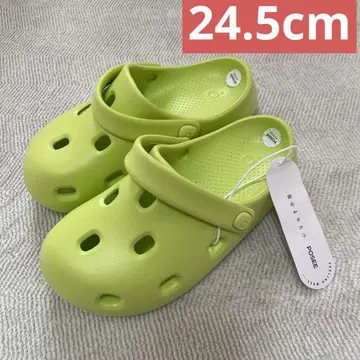 EVA 통굽 샌들 귀여운 미끄럼 방지 통기 해변 그린 24.5cm