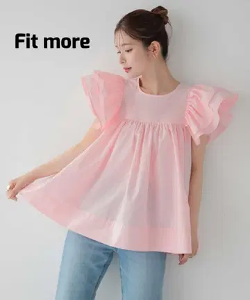 Fit more 엔젤 슬리브 블라우스