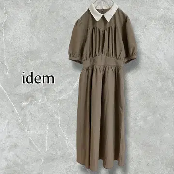 idem 이뎀 카라 부착 셔츠 원피스 롱 원피스 여성용 F
