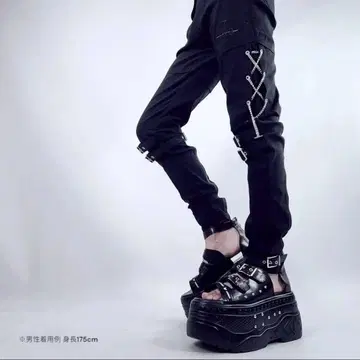 NieR 고품질 SIDE CHAIN BRAID STYLISH PANTS