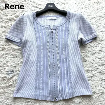 Rene 르네 더블 지퍼 가디건 니트 상의 프릴 36